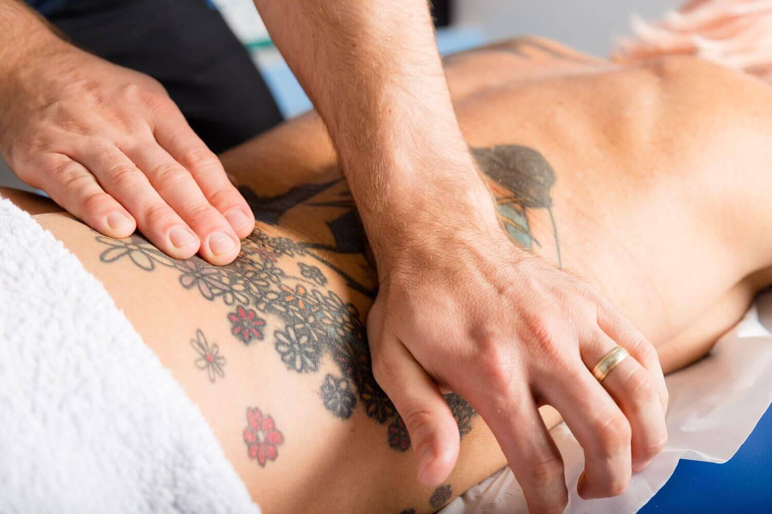 Swedish massage therapy session